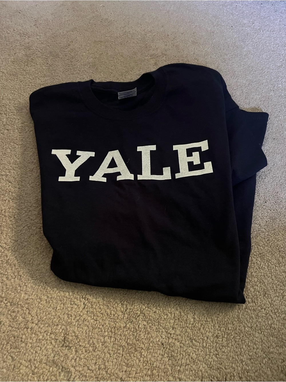 Yale Black Crewneck Sweatshirt - Unbranded
